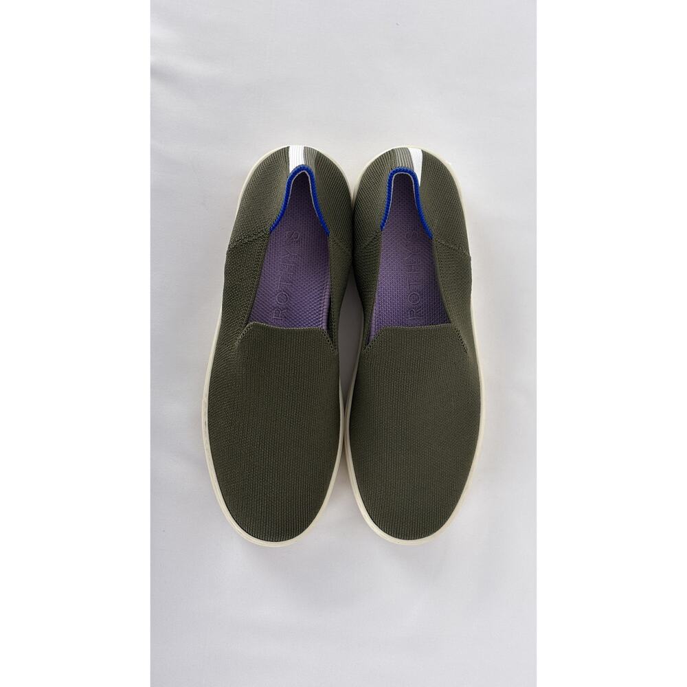 Rothys Original Sneaker Slip-On Olive Green Knit Womens Size 7.5 Washable Shoes - Picture 4 of 7